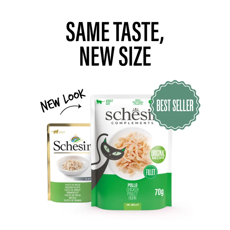Schesir Complements Chicken In Jelly Pouch Wet Cat Food 70G