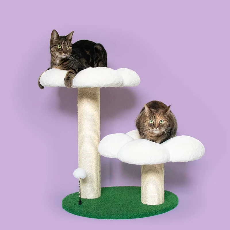 Ebi Flower Power Cat Tree Scratcher White 59x49x62cm