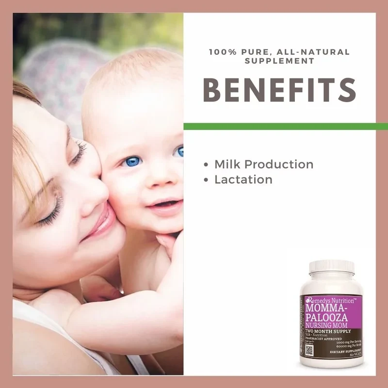 Vitamines prénatales Momma-Palooza Nursing Mom™ 1000 60 mg, XNUMX capsules végétaliennes