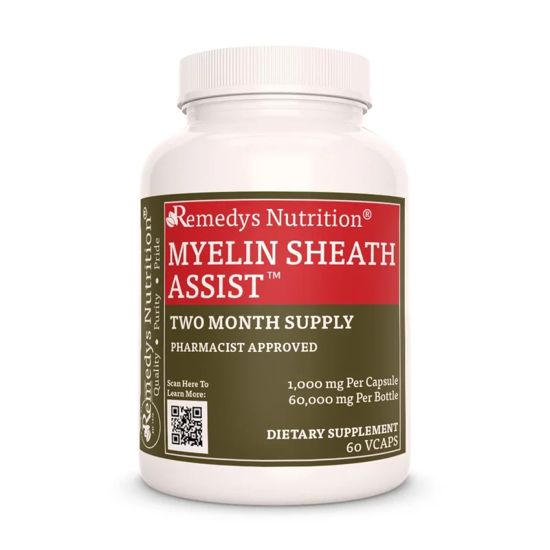Vitamines Myelin Sheath Assist™ pour les nerfs 1000 60 mg, XNUMX capsules végétaliennes