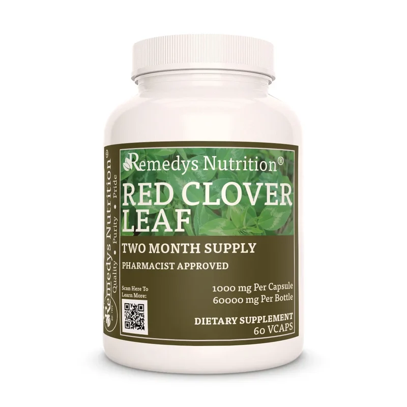 Feuille de trèfle rouge 1000 mg, 60 capsules végétaliennes