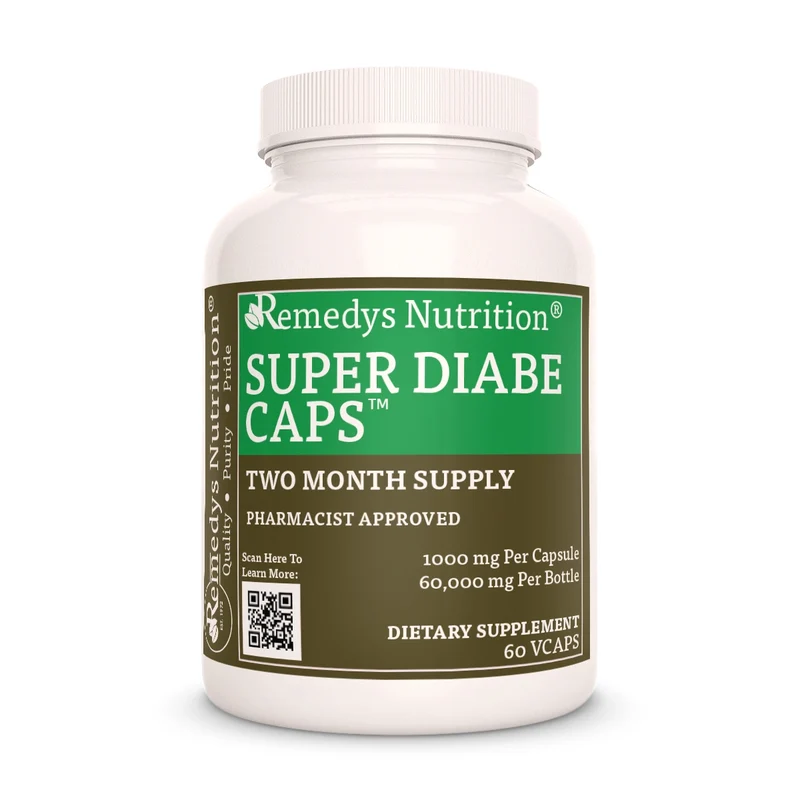 Super Diabe™ Supplément de glycémie 1000 mg, 60 capsules végétaliennes