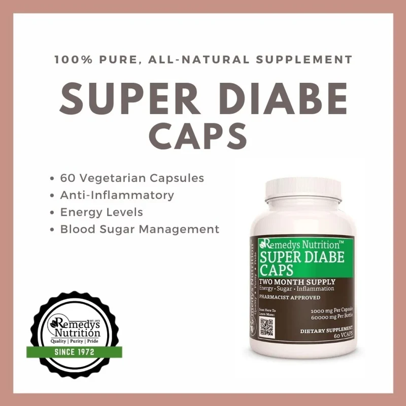 Super Diabe™ Supplément de glycémie 1000 mg, 60 capsules végétaliennes