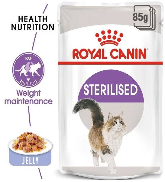 Royal Canin Sterilised Adult Wet Cat Food In Jelly 85G