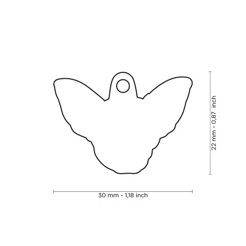 My Family Friends Chihuahua ID Tag - WHITE/3X2.2CM