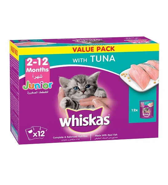 Whiskas Junior Tuna Wet Kitten Food Value Pack 12x80g