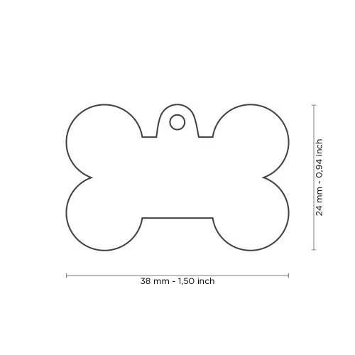 My Family Basic Handmade Bone ID Tag - CAPPUCCINO/LARGE