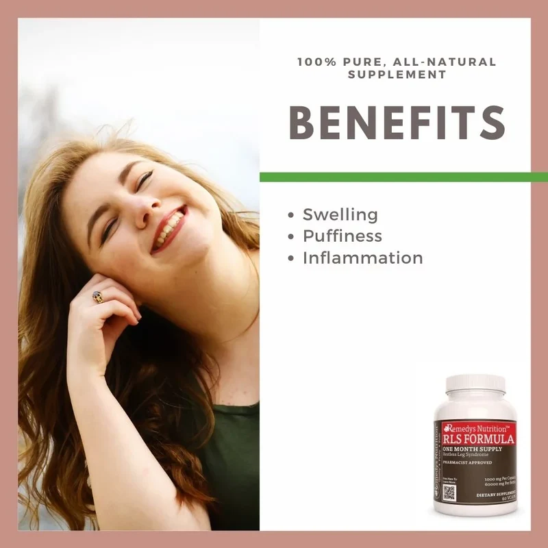 Vitamines pour le syndrome des jambes sans repos (1000 60 mg, XNUMX capsules végétaliennes)