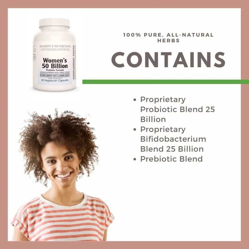 50 capsules végétaliennes à enrobage entérique de probiotiques 30 milliards™ pour femmes