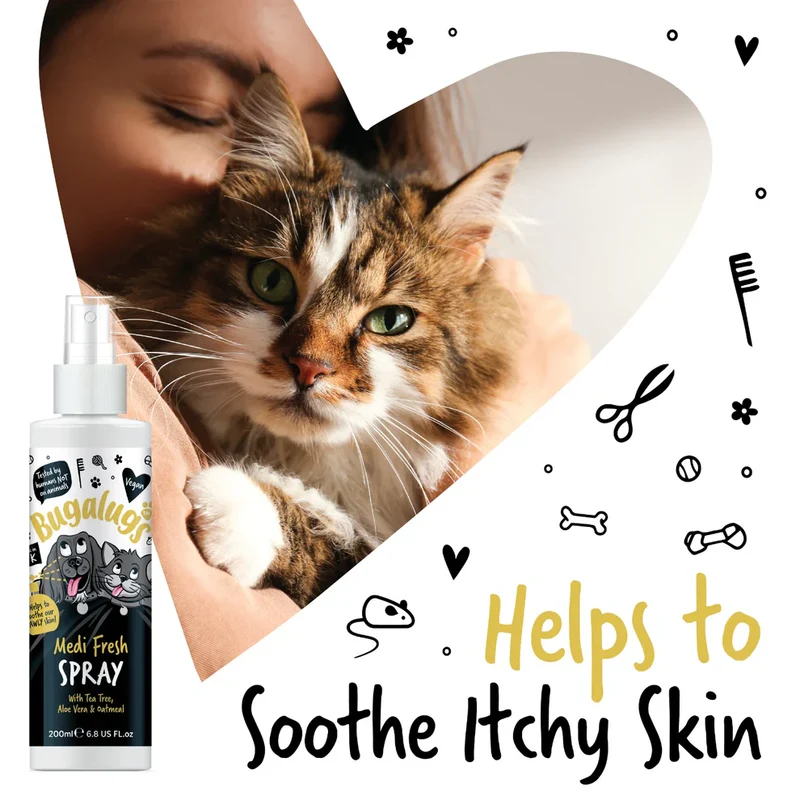 Bugalugs Medi Fresh Itchy Skin Relief Spray For Dogs & Cats 200ml