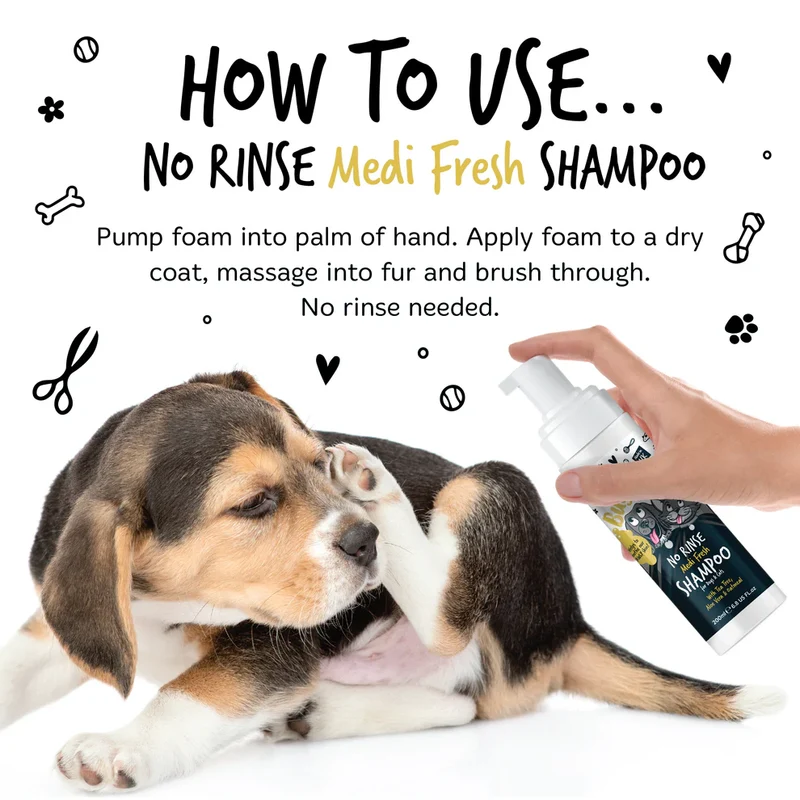 Bugalugs Medi Fresh Itchy Skin No Rinse Shampoo For Dogs & Cats 200ml