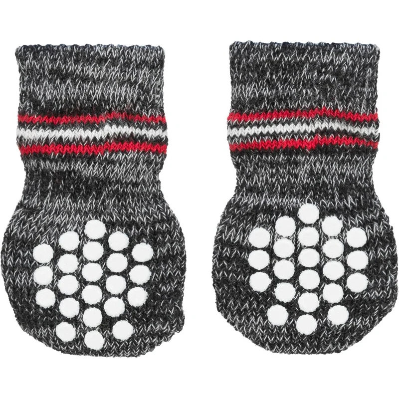 Trixie 2pcs Non-Slip Dog Socks Grey
