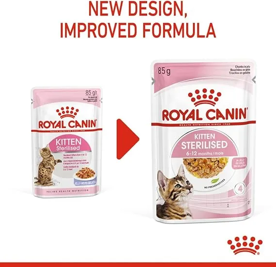 Royal Canin Kitten Sterilised In Jelly Wet Food 85G