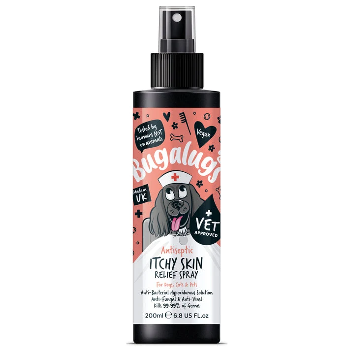 Bugalugs Antiseptic Itchy Skin Relief Spray For Pets 200ML