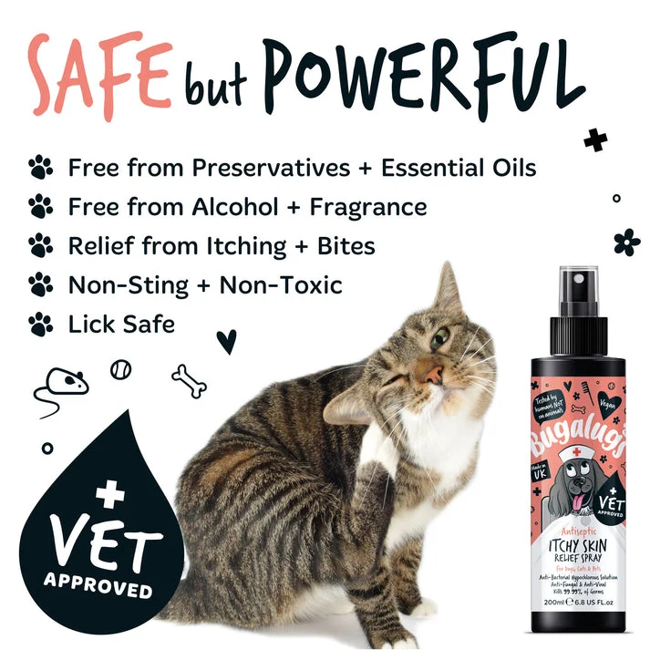 Bugalugs Antiseptic Itchy Skin Relief Spray For Pets 200ML