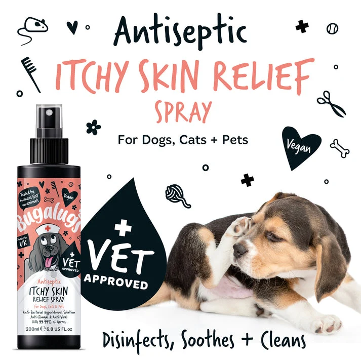 Bugalugs Antiseptic Itchy Skin Relief Spray For Pets 200ML