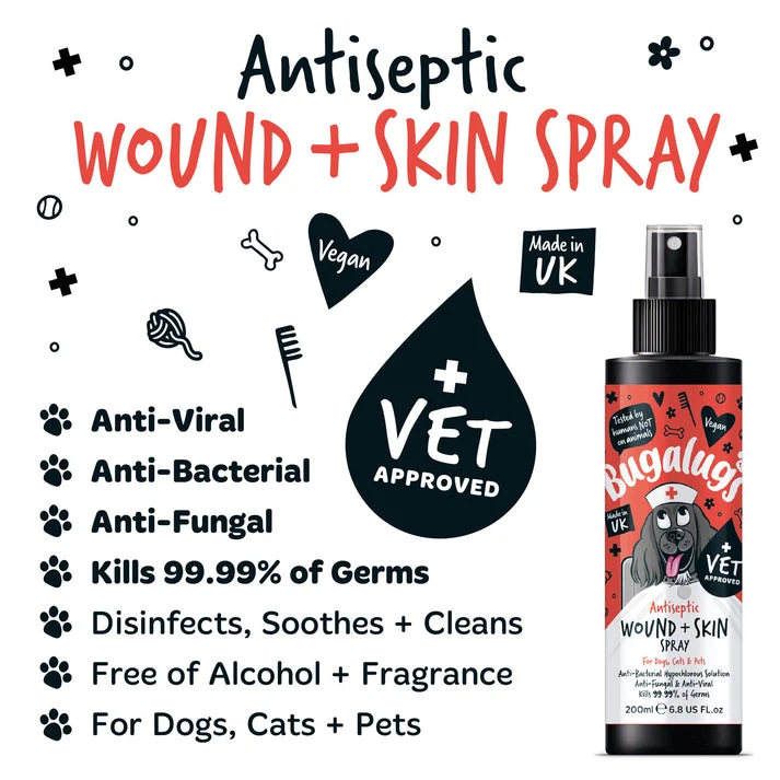 Bugalugs Antiseptic Wound & Skin Spray for Pets - 200ML