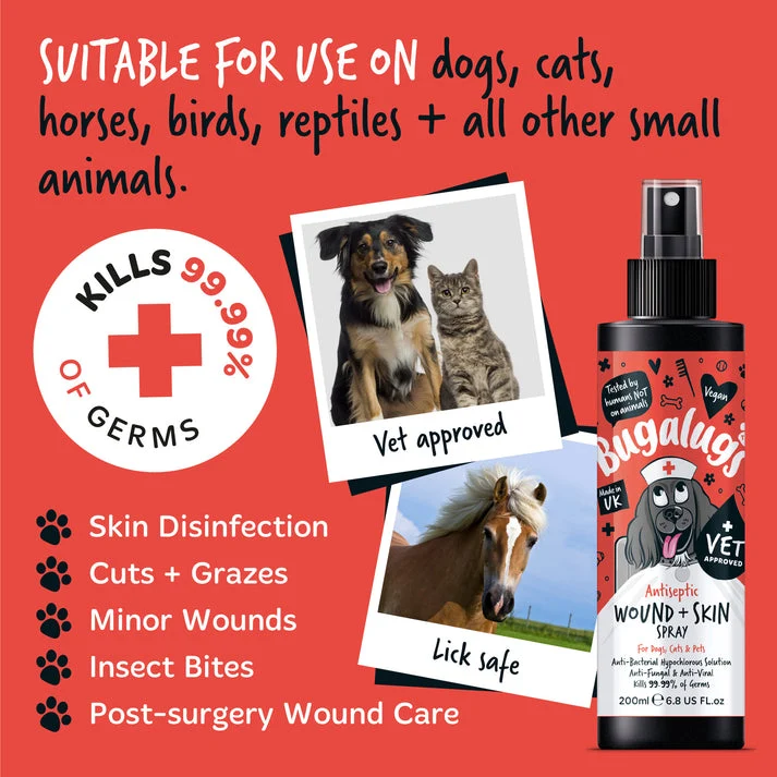 Bugalugs Antiseptic Wound & Skin Spray for Pets - 200ML