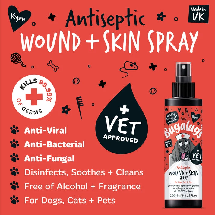 Bugalugs Antiseptic Wound & Skin Spray for Pets - 200ML