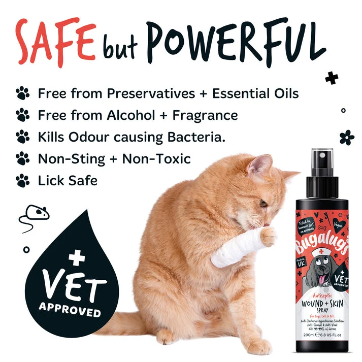 Bugalugs Antiseptic Wound & Skin Spray for Pets - 200ML