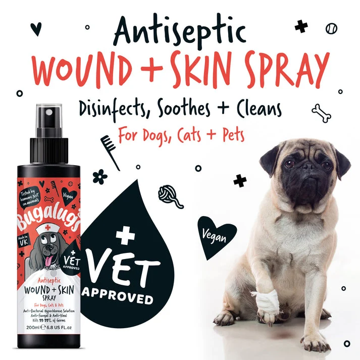 Bugalugs Antiseptic Wound & Skin Spray for Pets - 200ML