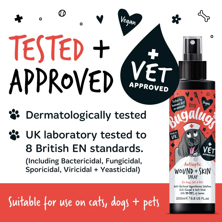 Bugalugs Antiseptic Wound & Skin Spray for Pets - 200ML