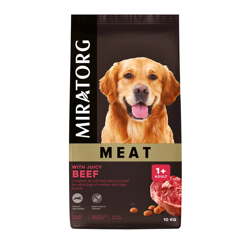 Miratorg MEAT with Juicy Beef for Medium and Large Breed Dog Dry Food