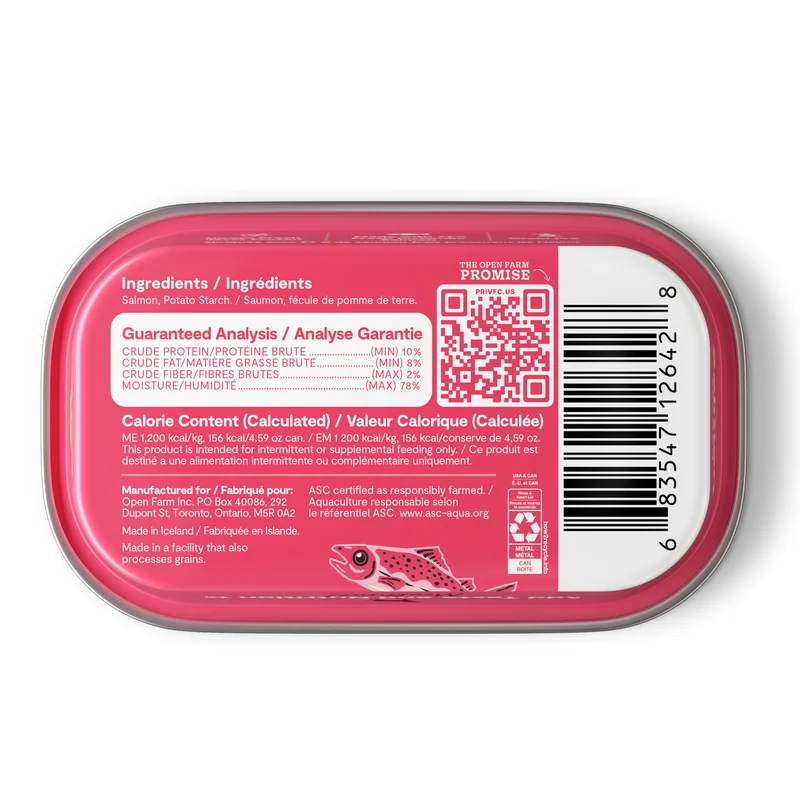 Open Farm Salmon Meal Topper Mousse In Can For Dogs 130G