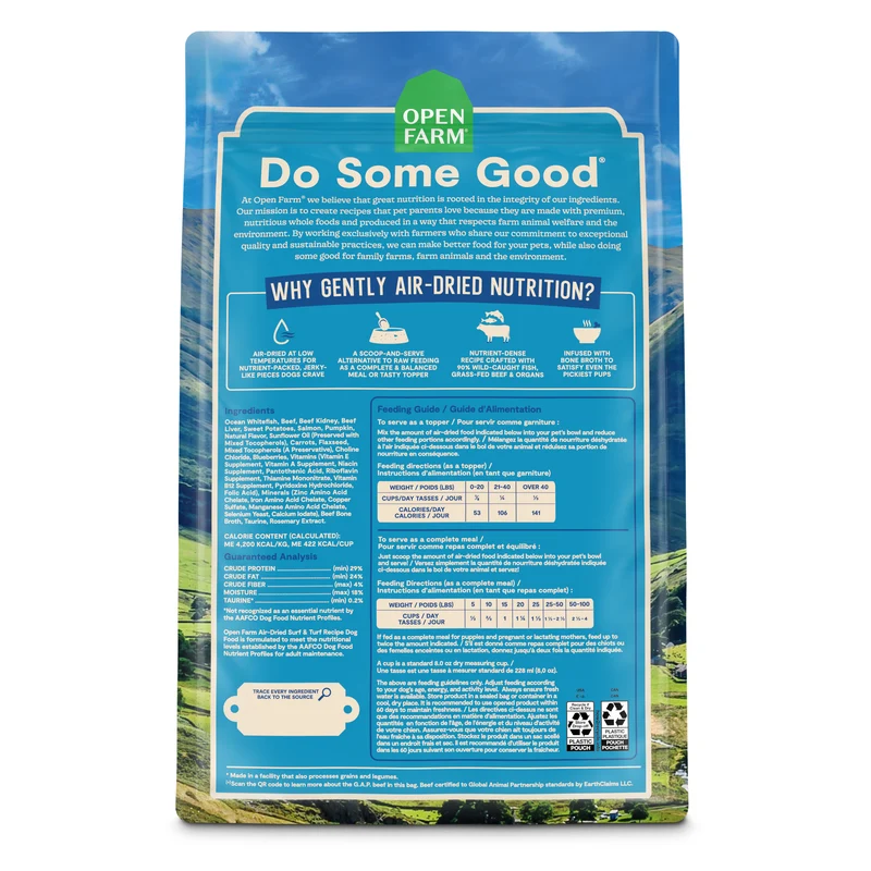 Open Farm Air Dried Surf & Turf Recipe Dry Dog Food 1LB