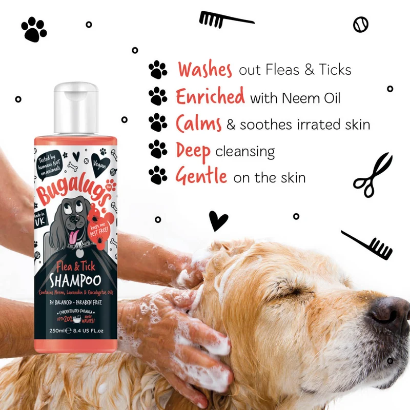 Bugalugs Flea & Tick Dog Shampoo 250ml