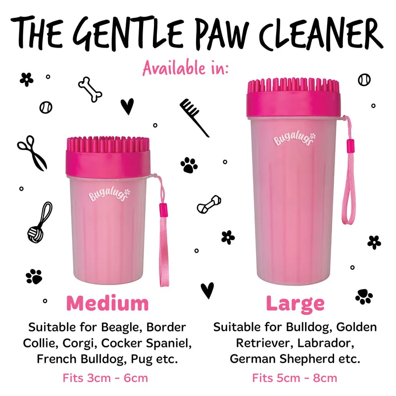 Bugalugs Paw Cleaner Cup For Dogs & Cats Pink