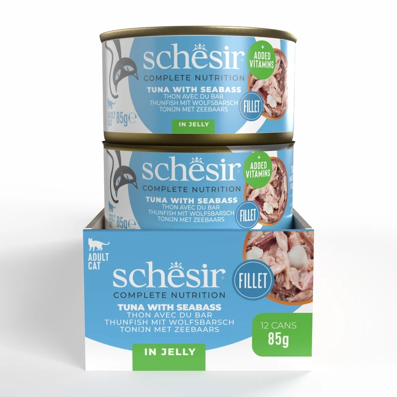 Schesir Tuna With Seabass In Jelly Wet Cat Food 85G