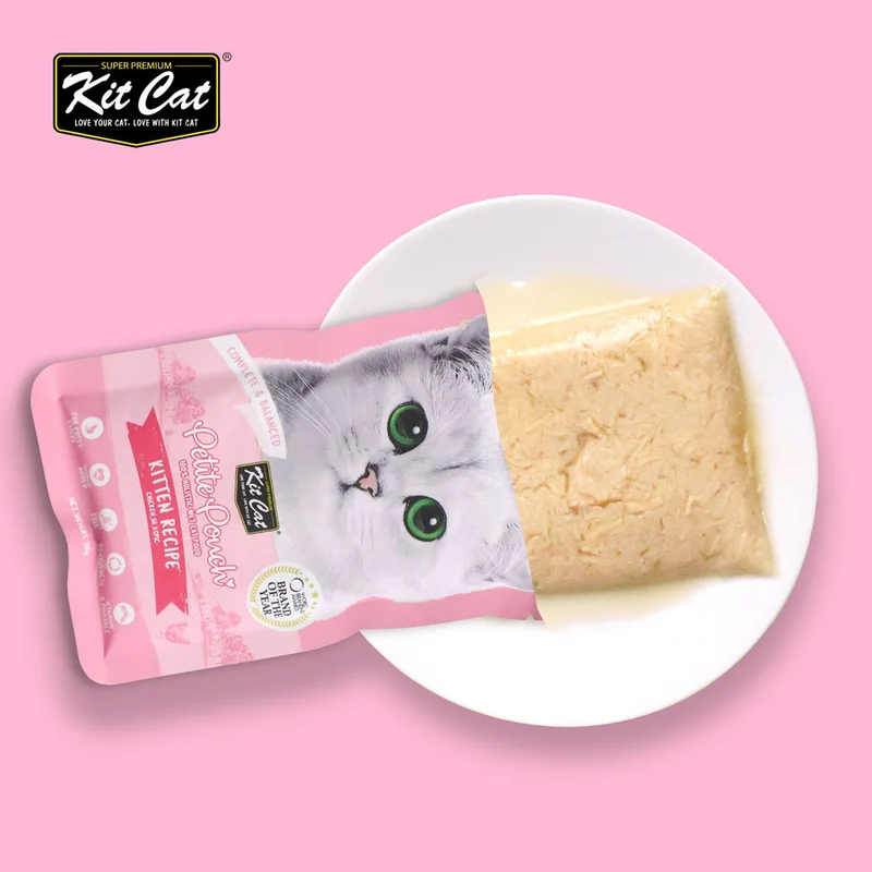 Kit Cat Petite Pouch - Kitten Chicken In Aspic Wet Cat Food 70G