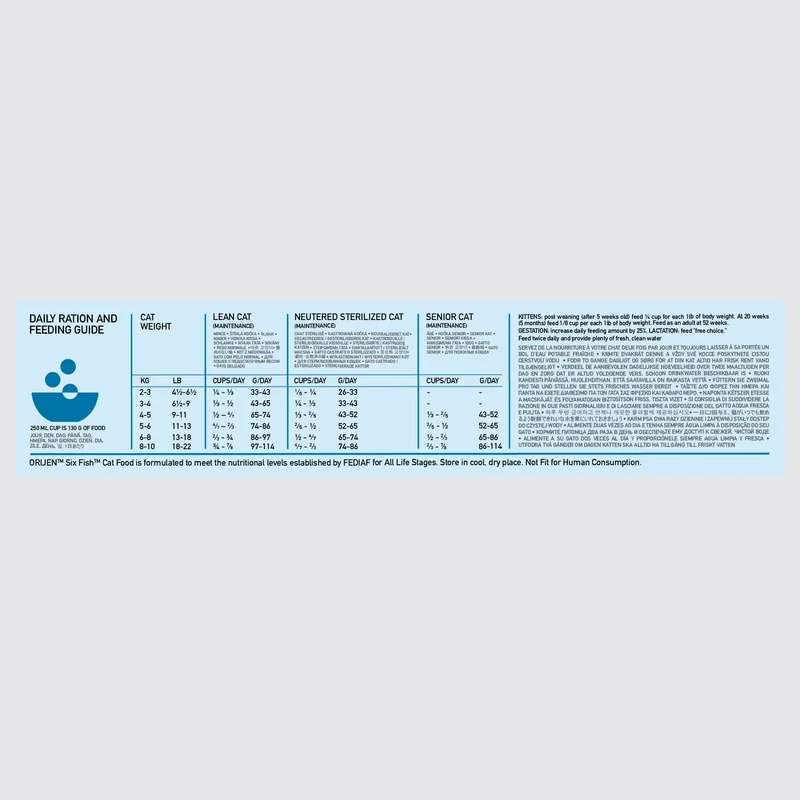 Orijen Six Fish Formula Protein-Rich Diet Cat Dry Food