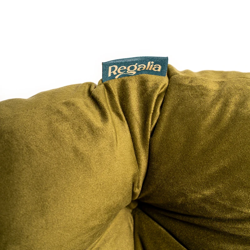 Regalia Velvet Deluxe Slumber Non-Slip Dog Bed - Green/76cm