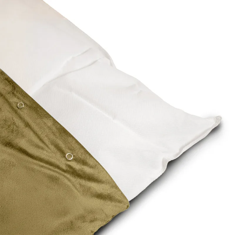 Regalia Velvet Deep Duvet Non-Slip Dog Bed - Green/Large