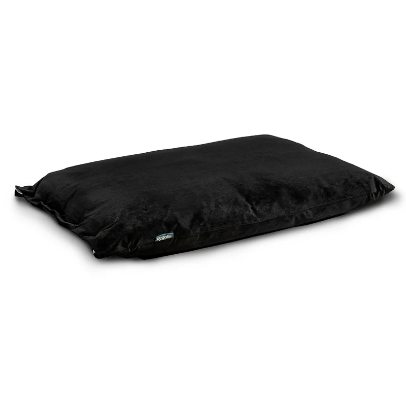 Regalia Velvet Deep Duvet Non-Slip Dog Bed - Black/Medium