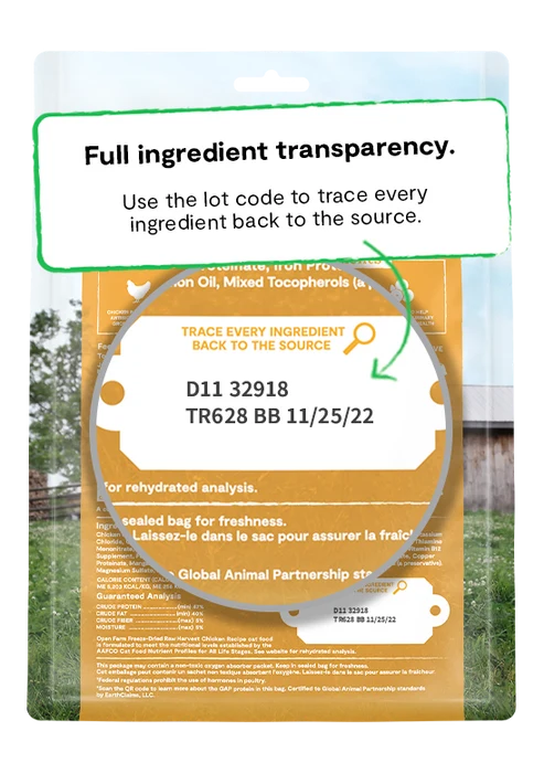 Open Farm Freeze Dried Raw Harvest Chicken Morsels Dry Cat Food 99G