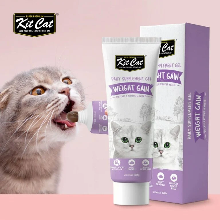 Kit Cat Daily Nutritional Supplement Gel Weight Gain for Cats & Kittens 120G