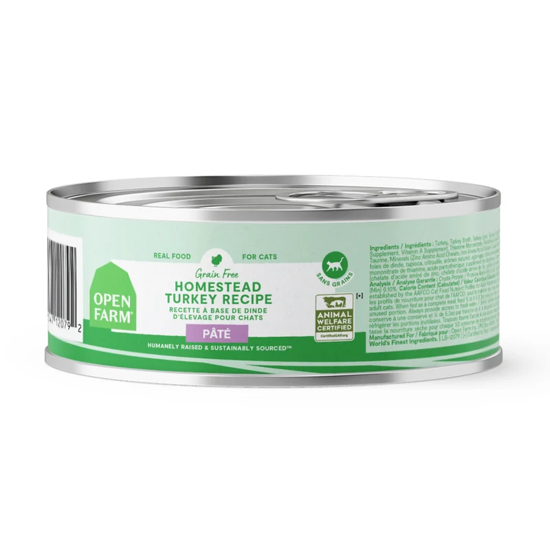 Open Farm Homestead Turkey Pate Wet Cat Food - 80G
