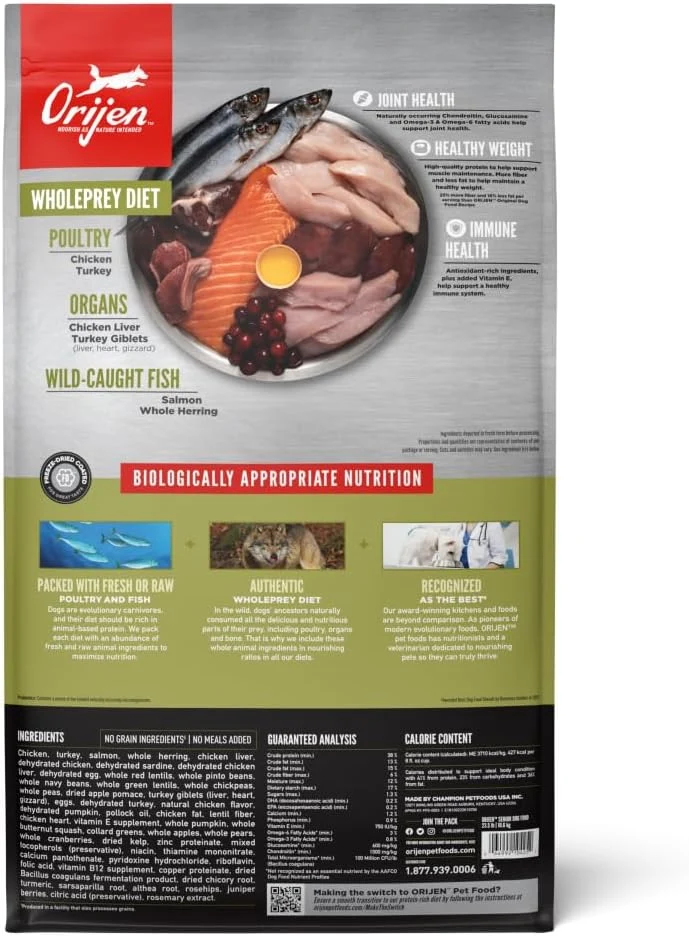 Orijen Senior Protein-Rich Dog Dry Food