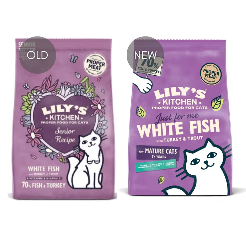 Lily's Kitchen Senior Recipe White Fish with Turkey & Trout Dry Cat Food