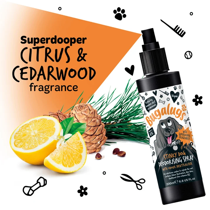 Bugalugs Stinky Dog Deodorizing Spray With Odour Neutraliser 200ML