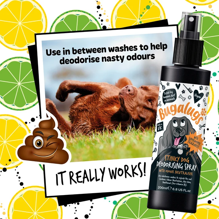 Bugalugs Stinky Dog Deodorizing Spray With Odour Neutraliser 200ML