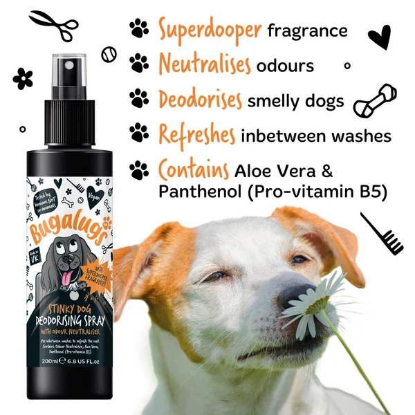 Bugalugs Stinky Dog Deodorizing Spray With Odour Neutraliser 200ML