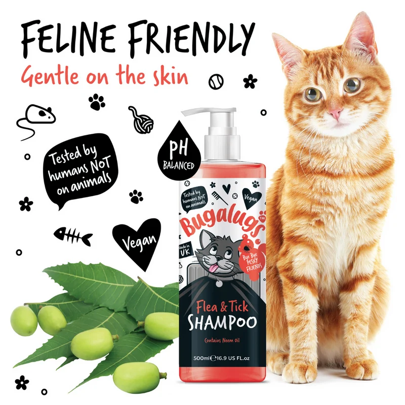Bugalugs Flea & Tick Cat Shampoo 500ML