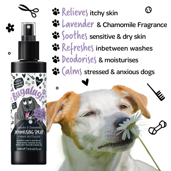 Bugalugs Lavender & Chamomile Dog Deodorising Spray 200ML