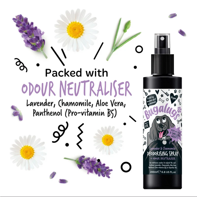 Bugalugs Lavender & Chamomile Dog Deodorising Spray 200ML