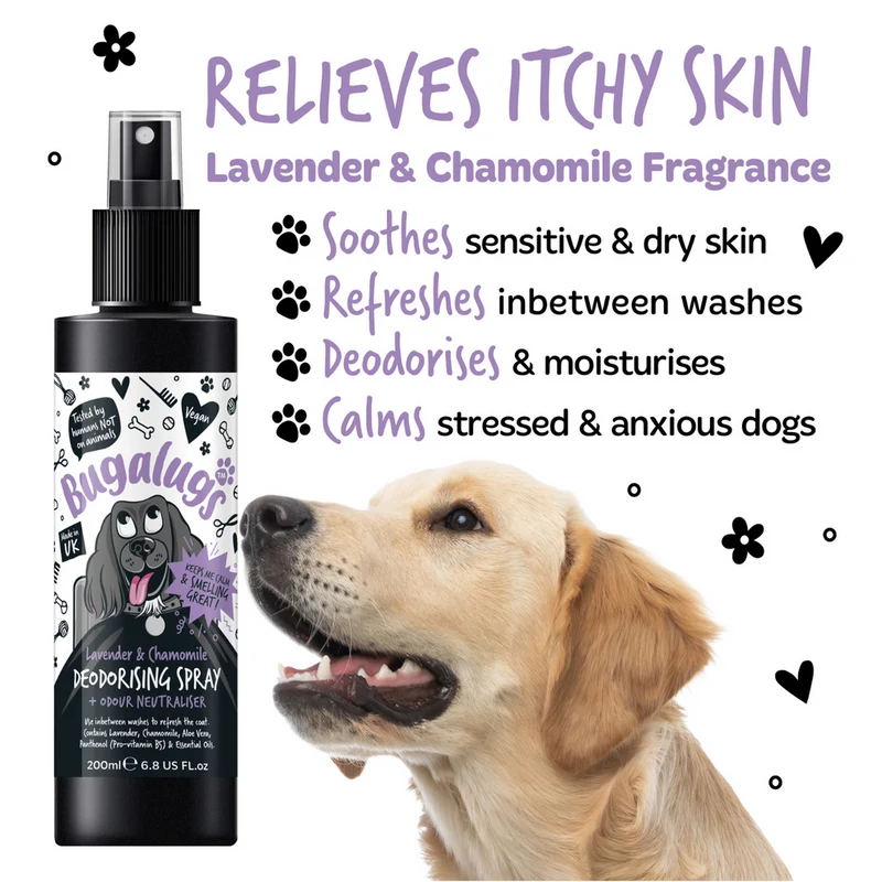 Bugalugs Lavender & Chamomile Dog Deodorising Spray 200ML