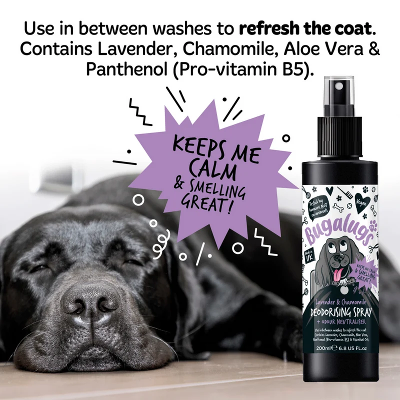 Bugalugs Lavender & Chamomile Dog Deodorising Spray 200ML
